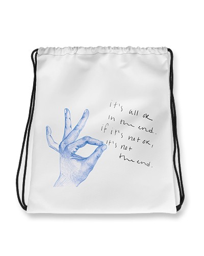 Mochila mano azúl