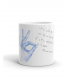 Taza mano azul