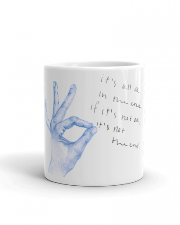 Taza mano azul