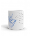 Taza mano azul