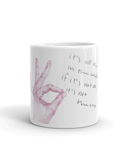 Taza mano rosa