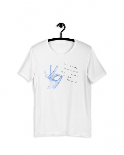 Camiseta mano azul