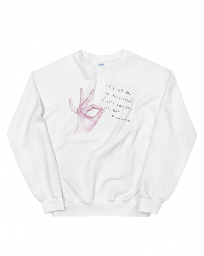 Sudadera mano rosa