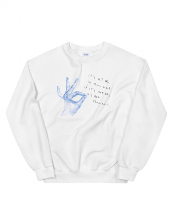 Sudadera mano azul